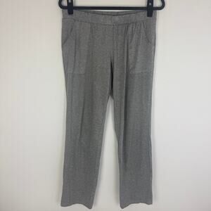 Lucky Brand Womens Straight Leg Adjustable Drawstring PJ Lounge Grey Pants Small